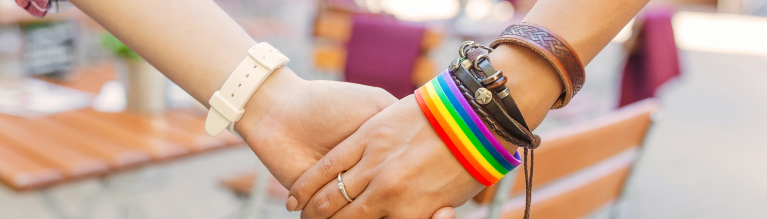 Couple holding hands